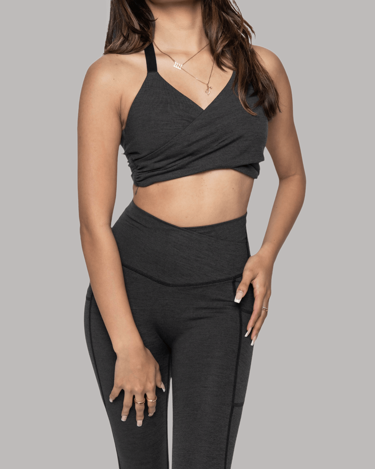 Bliss Cross 2 - way Sports Bra in Black - Inner Glö Apparel