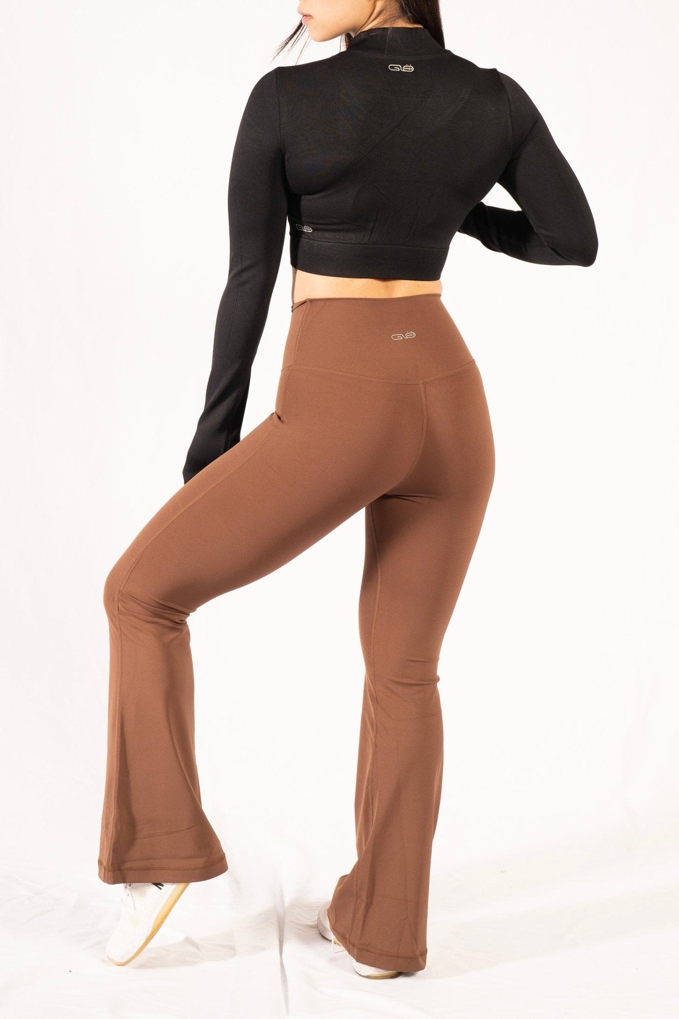 Butter High Rise Flare Pants in Mocha - Inner Glö Apparel