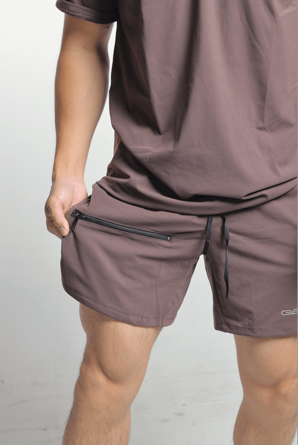 Butter Zipper Shorts in Coffee - Inner Glö Apparel