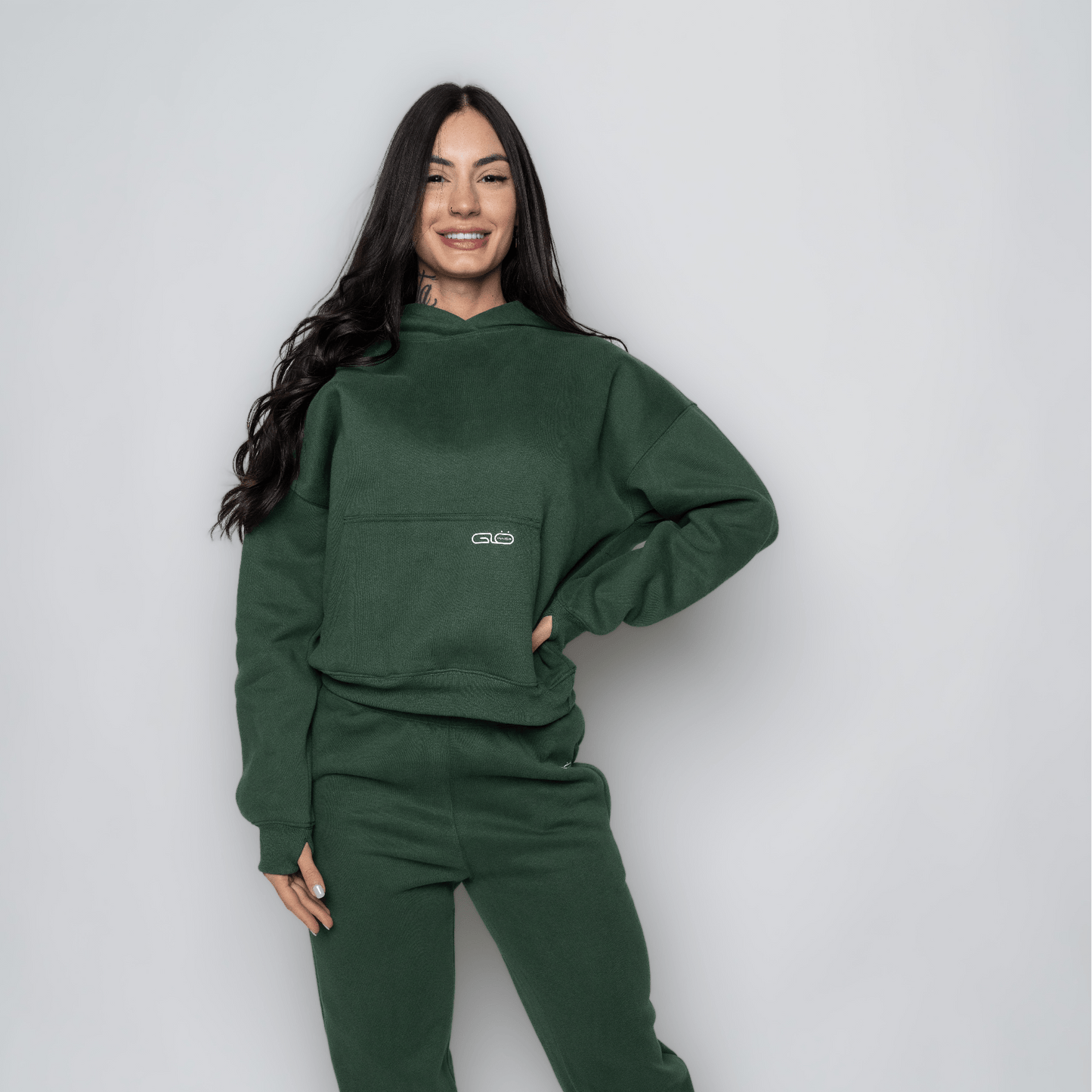 Chillout Ease Hoodie in Forest Green - Inner Glö Apparel