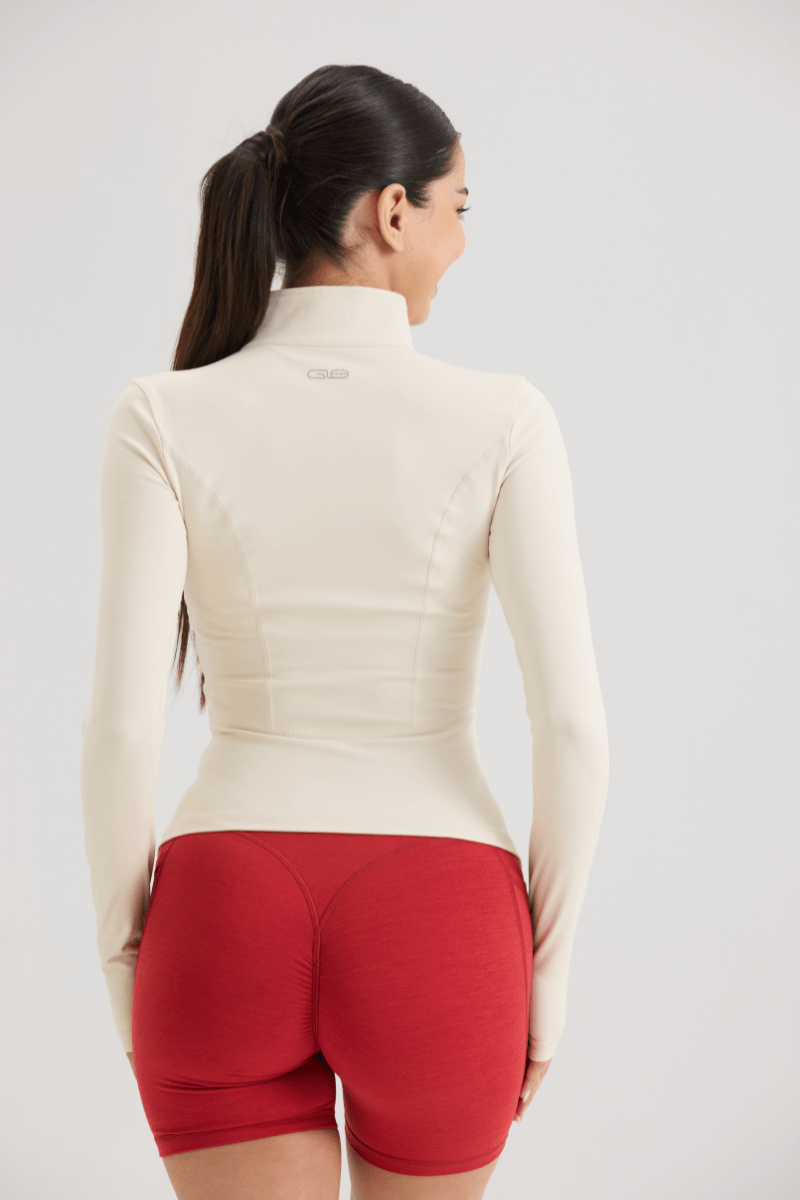 Contour Full - Zip Jacket in Creamy White - Inner Glö Apparel