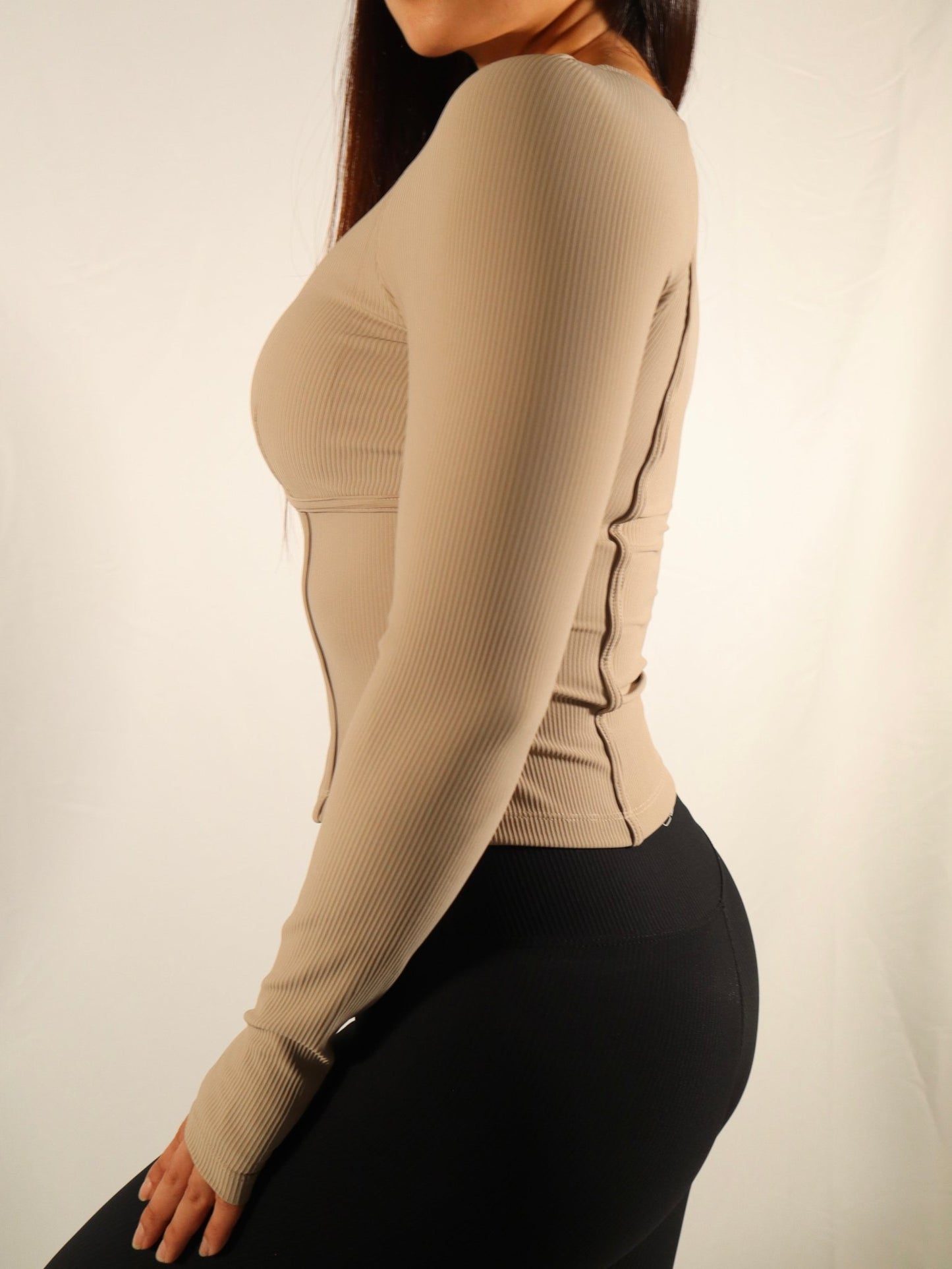 Full - zip Jacket in Chai - Inner Glö Apparel