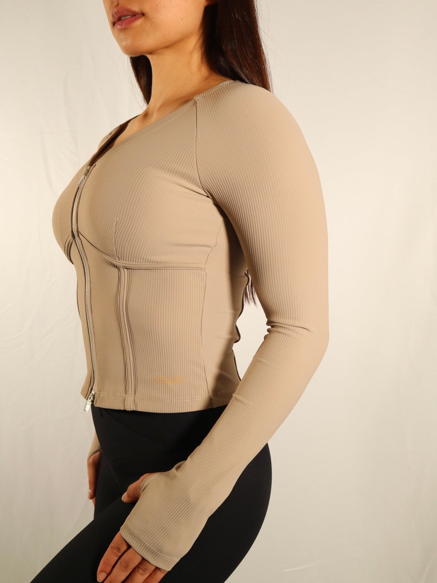 Full - zip Jacket in Chai - Inner Glö Apparel