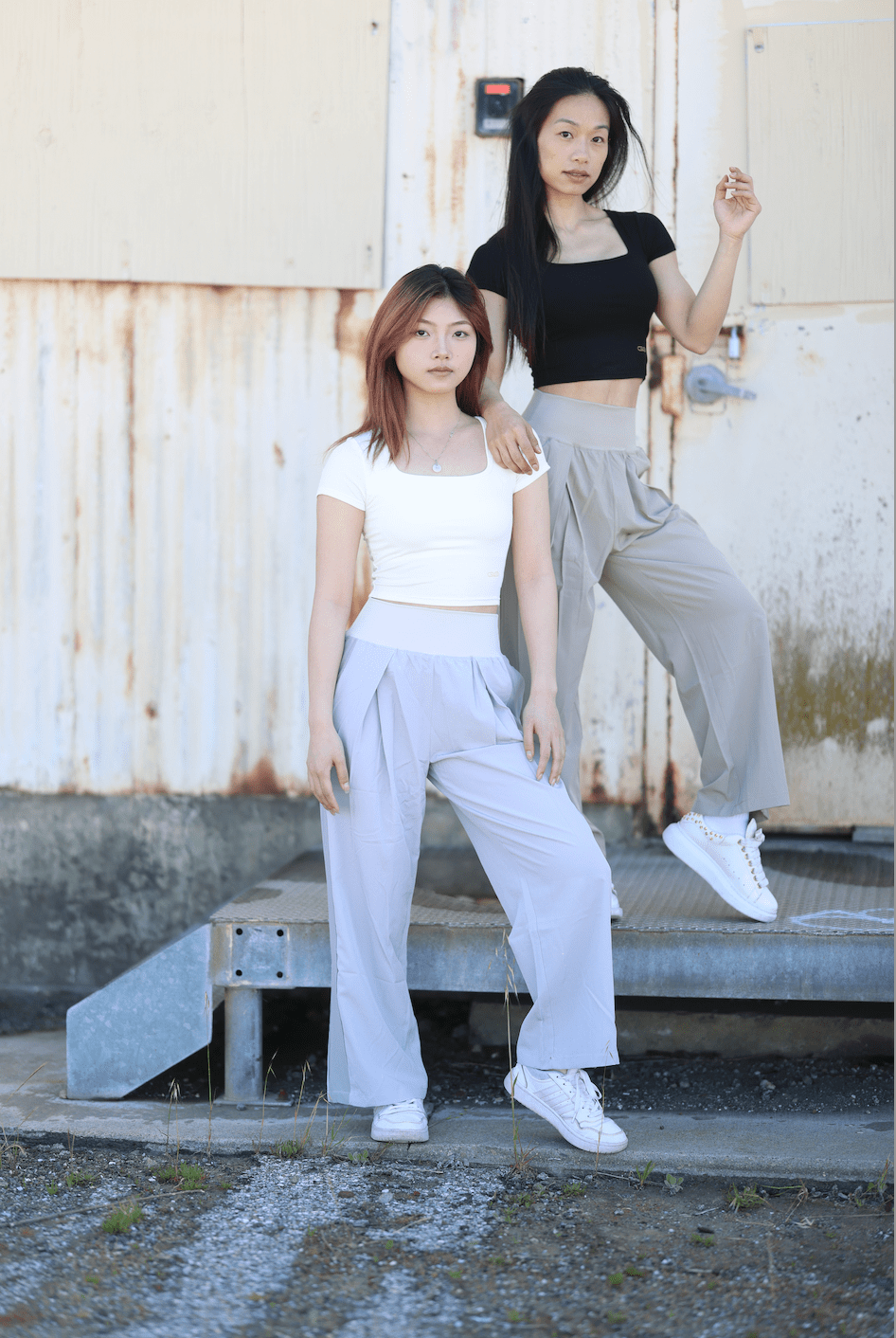 High Rise Relaxed Pants in Lavender - Inner Glö Apparel
