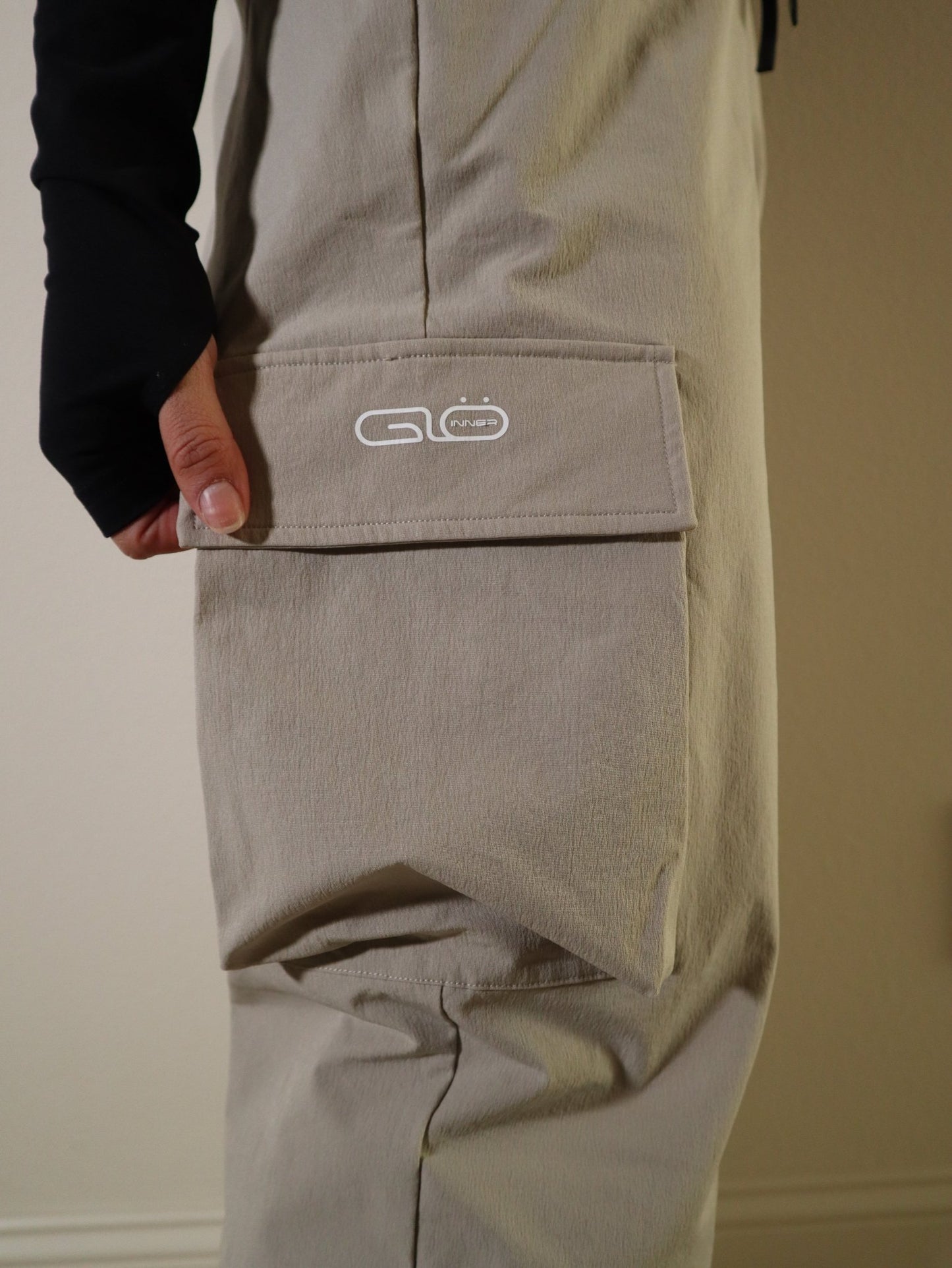 Oversized Cargo Pants in Cream - Inner Glö Apparel