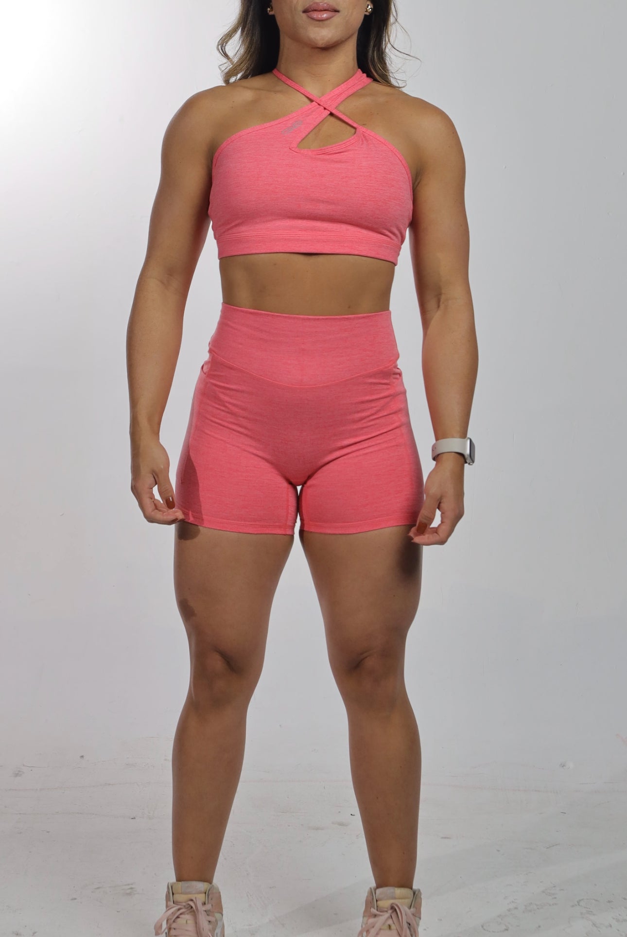 Two - Way Sports Bra in Sunkist Orange - Inner Glö Apparel