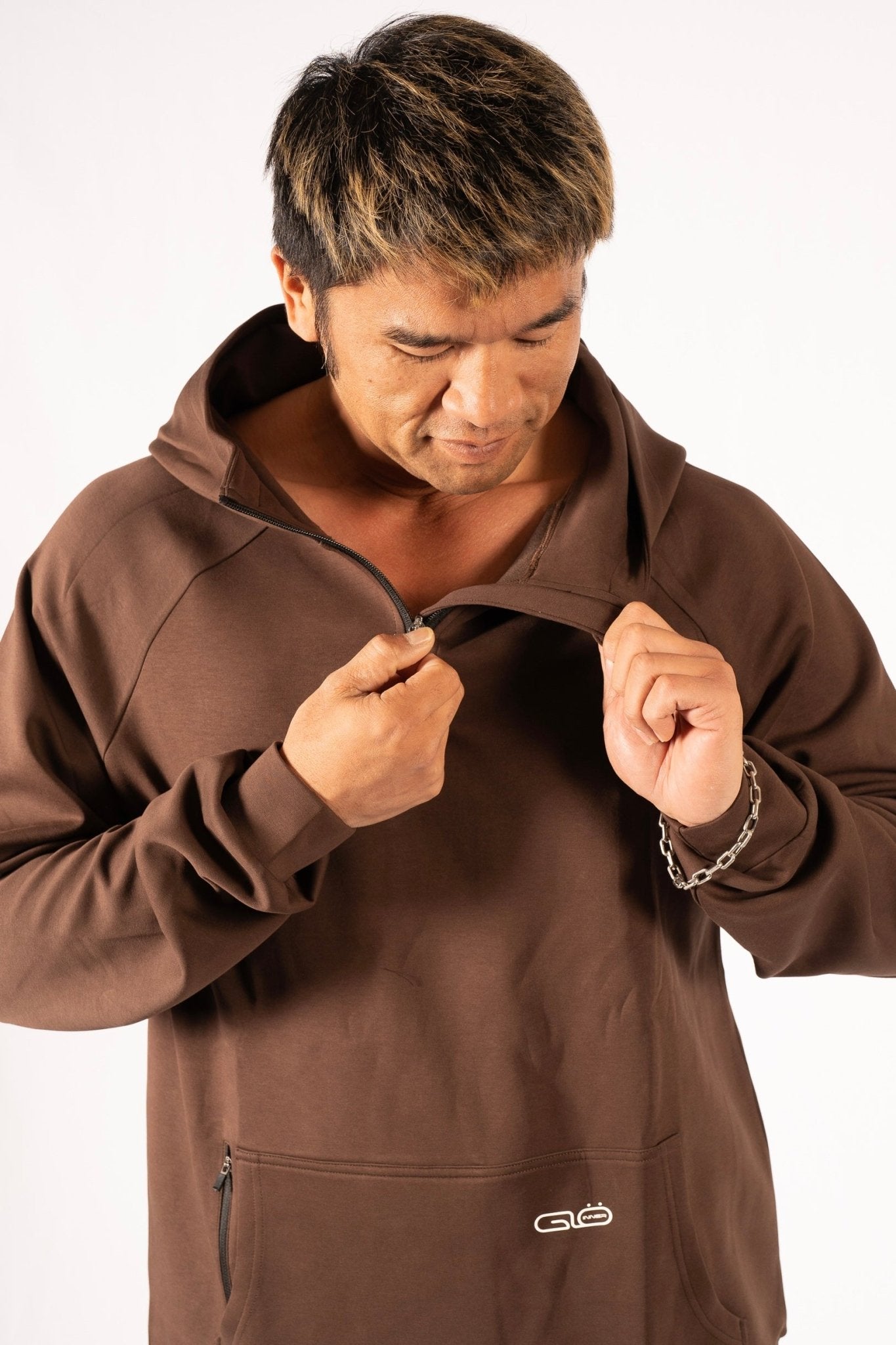 Zoned In Oversized Hoodie in Coffee - Inner Glö Apparel