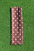 Polka Dot Headband in Chocolate with White Polka Dot