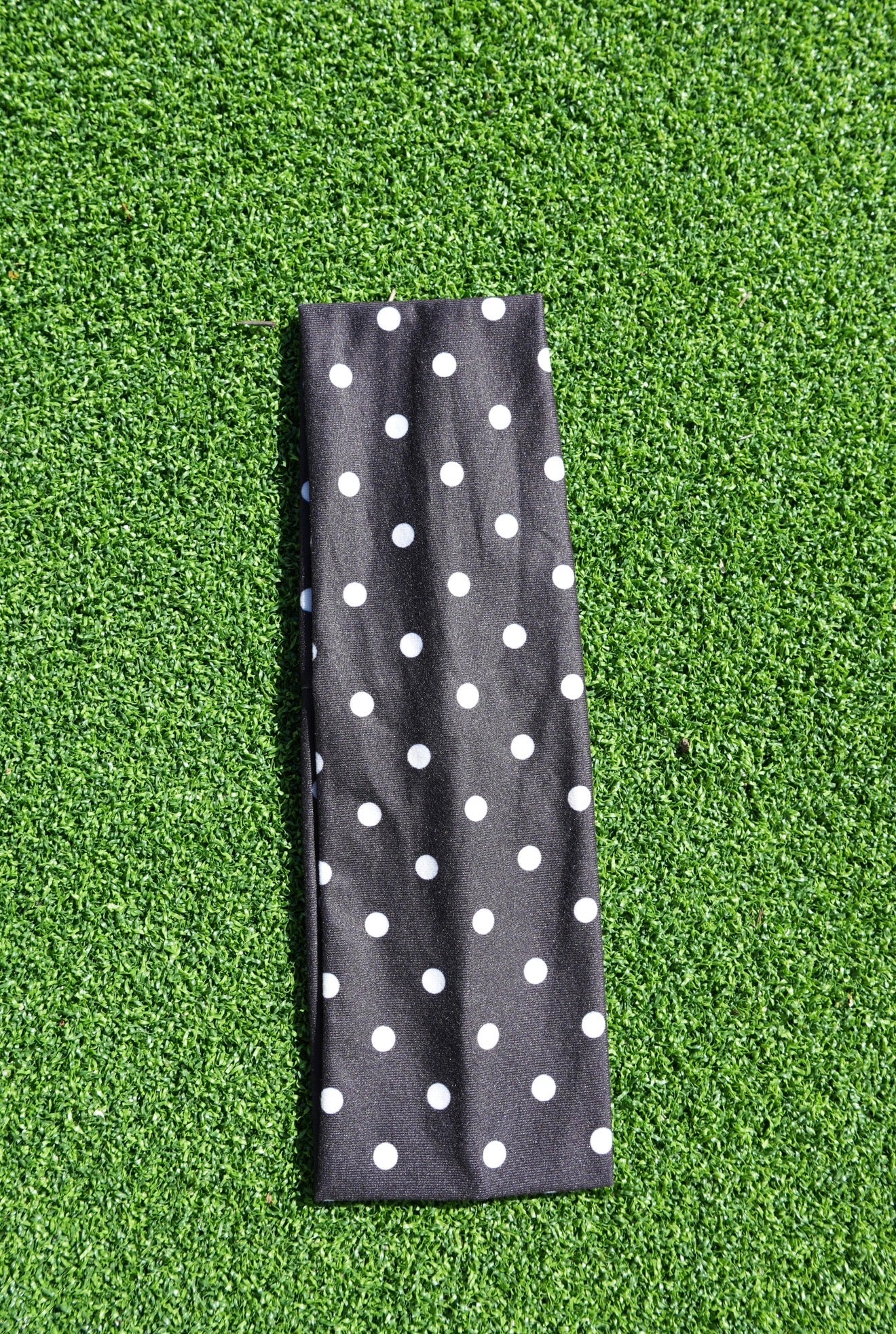 Polka Dot Headband in Black with White Polka Dot