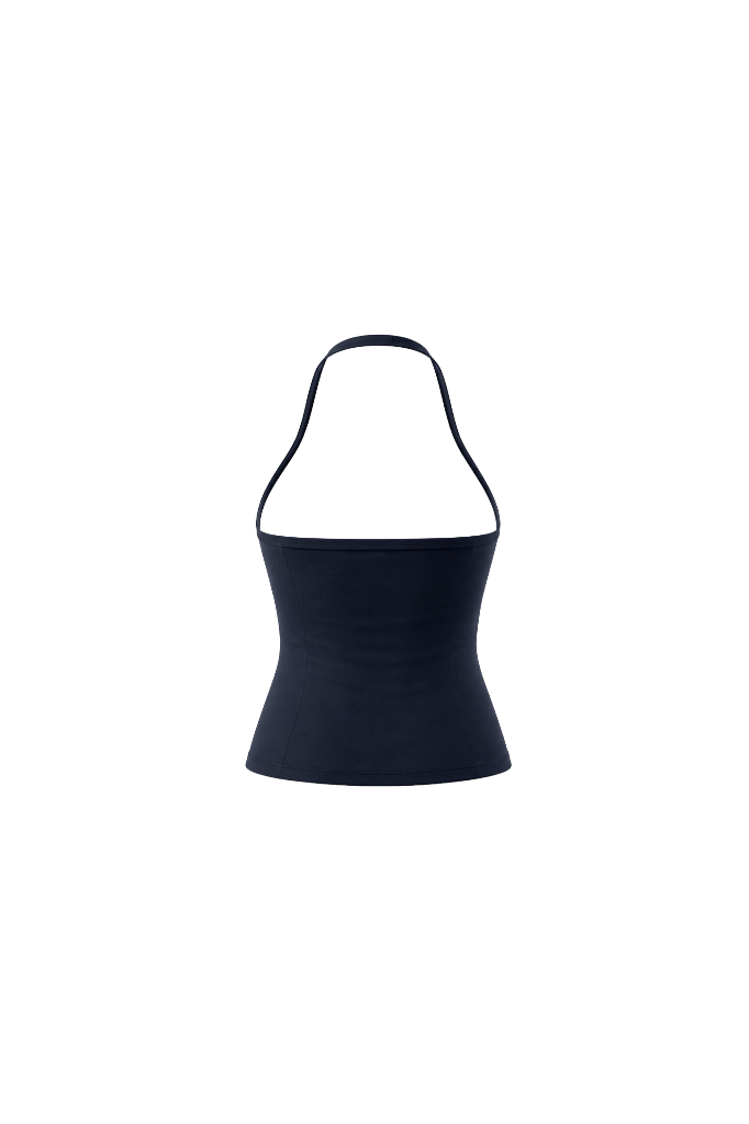 Glo Halter Tank in Black