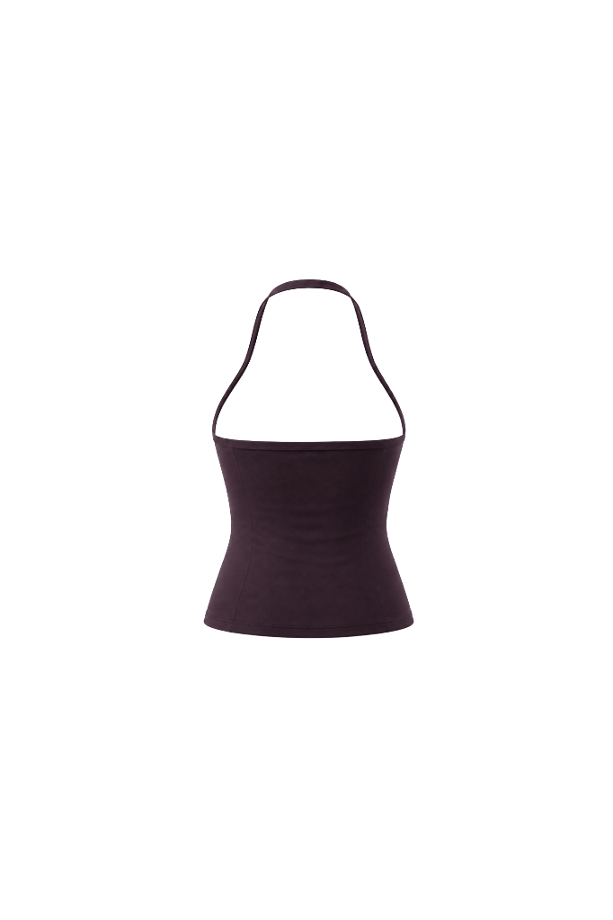 Glo Halter Tank in Floral Choco