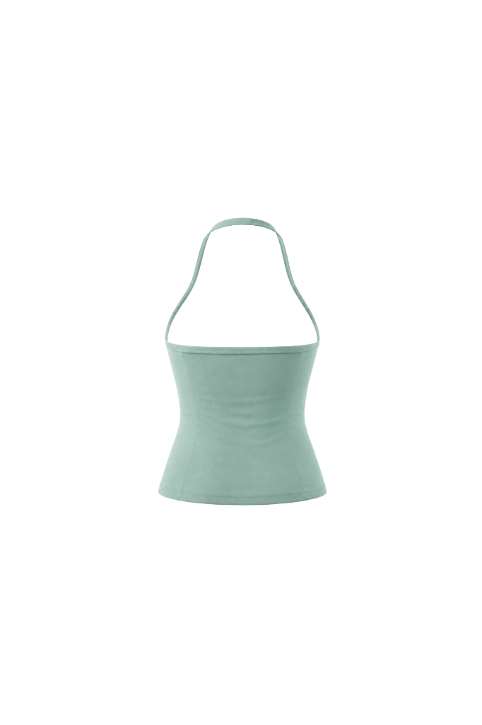 Glo Halter Tank in Seafoam Mint