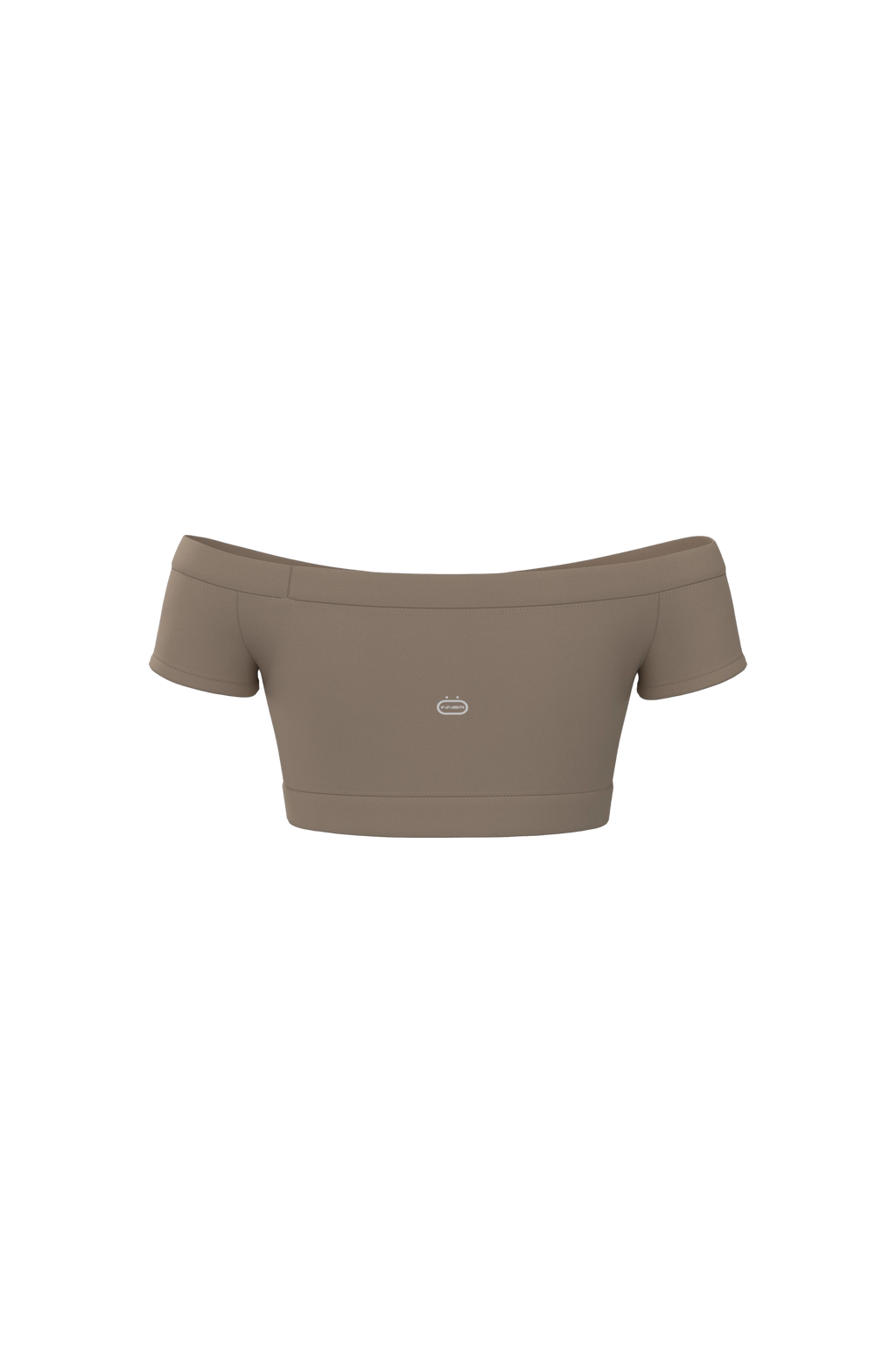 Short Sleeve Off Shoulder Crop in Dusty Pink