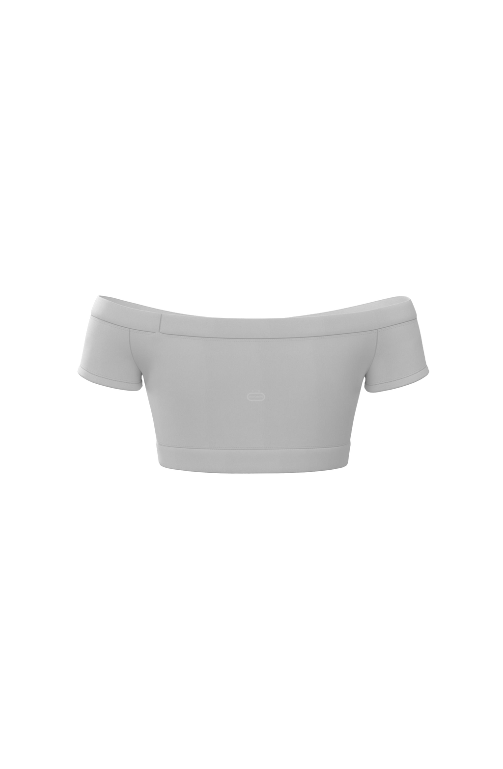Short Sleeve Off Shoulder Crop in White
