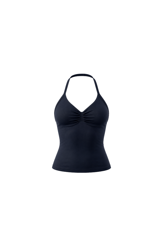 Glo Halter Tank in Black