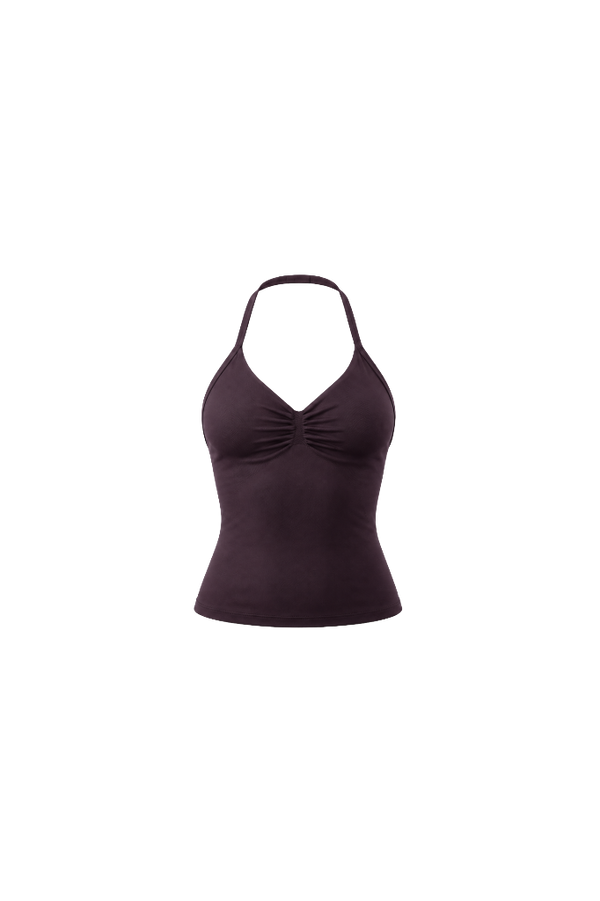 Glo Halter Tank in Floral Choco