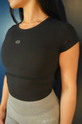 Cropped Tee in black
