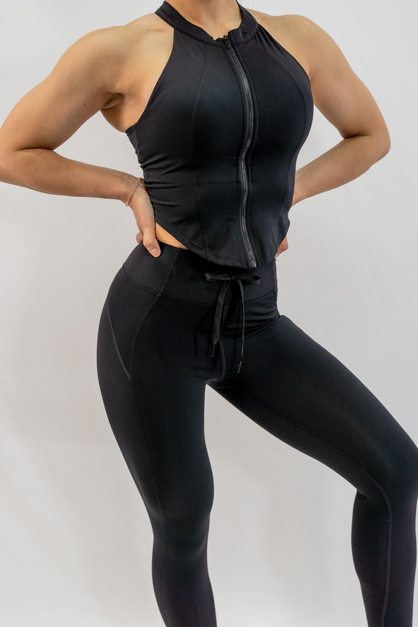 Unleash Zipped top in Black