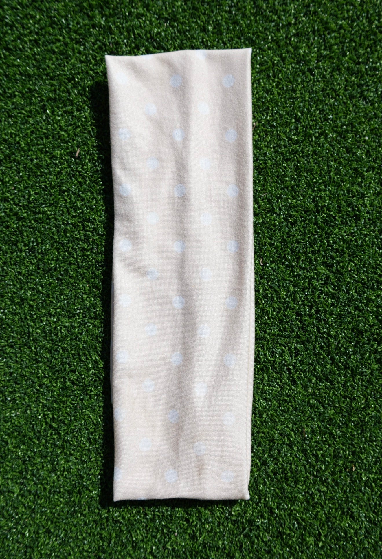 Polka Dot Headband in Cream with White Polka Dot