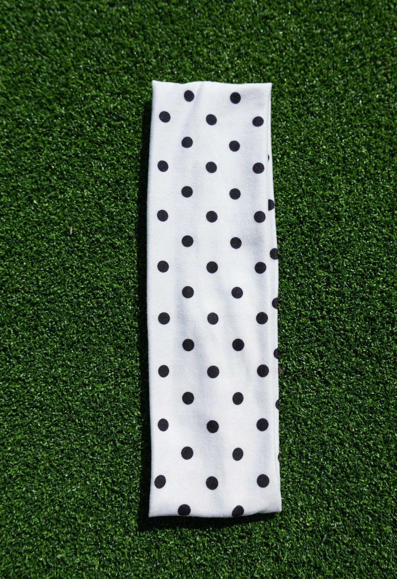 Polka Dot Headband in White with Black Polka Dot