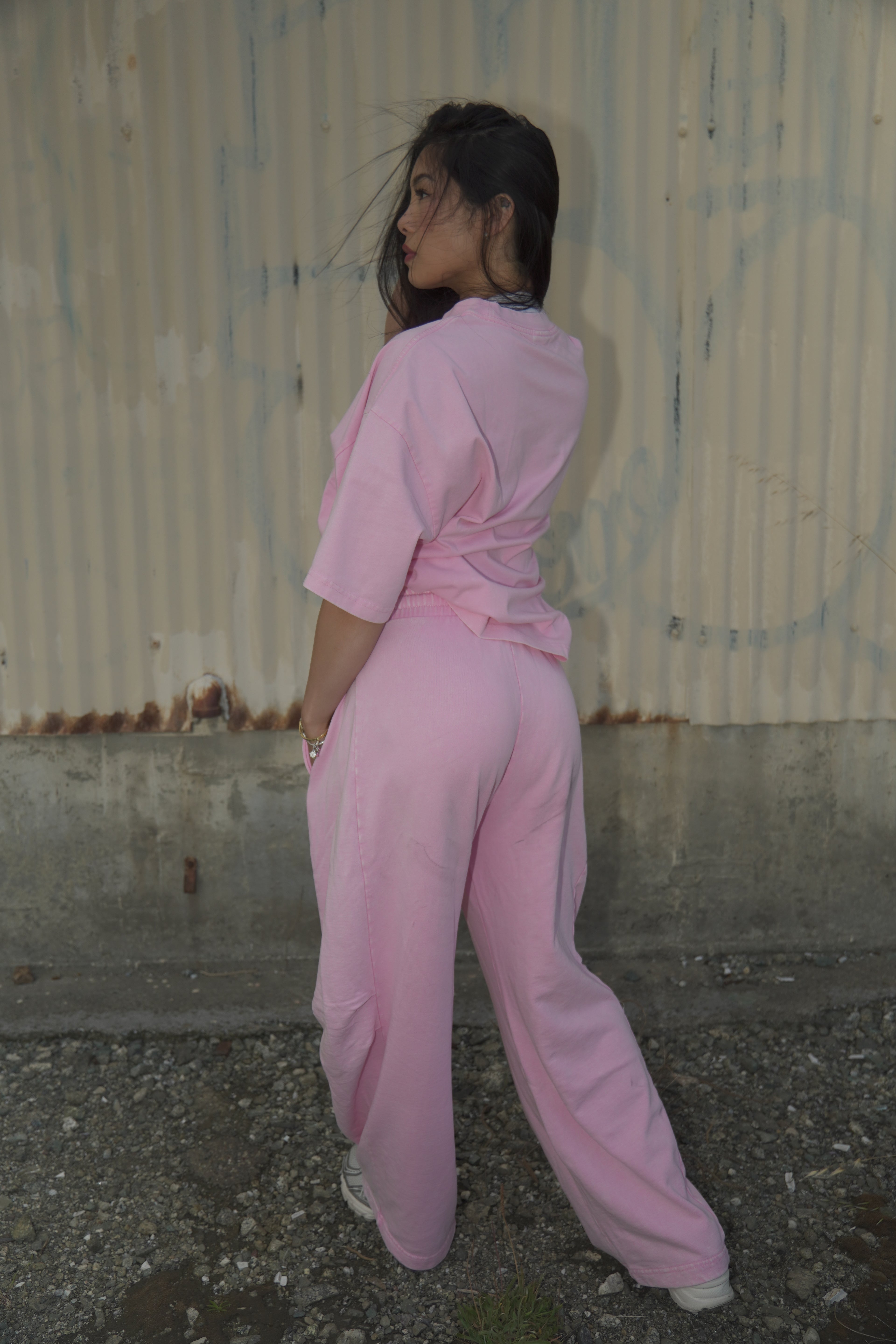Barrel Pants in Pink