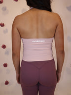 Hip Length Halter Tank in Dusty Pink