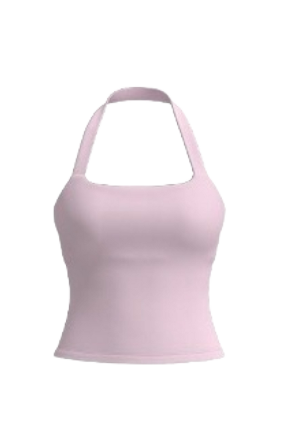 hip length halter in dusty pink