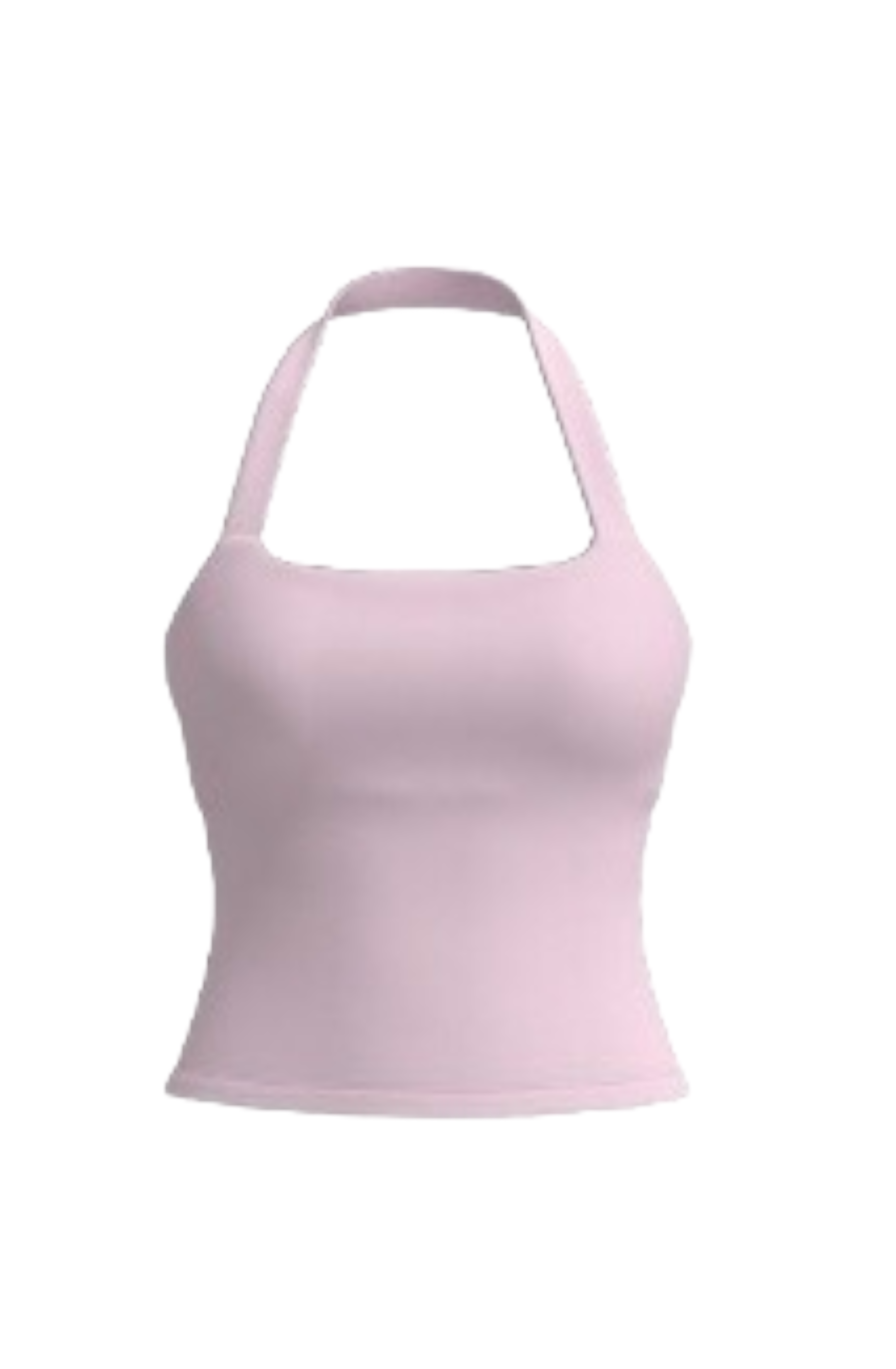 hip length halter in dusty pink
