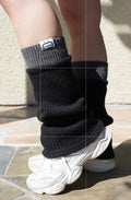 Two Toned Leg Warmer in Iron Split