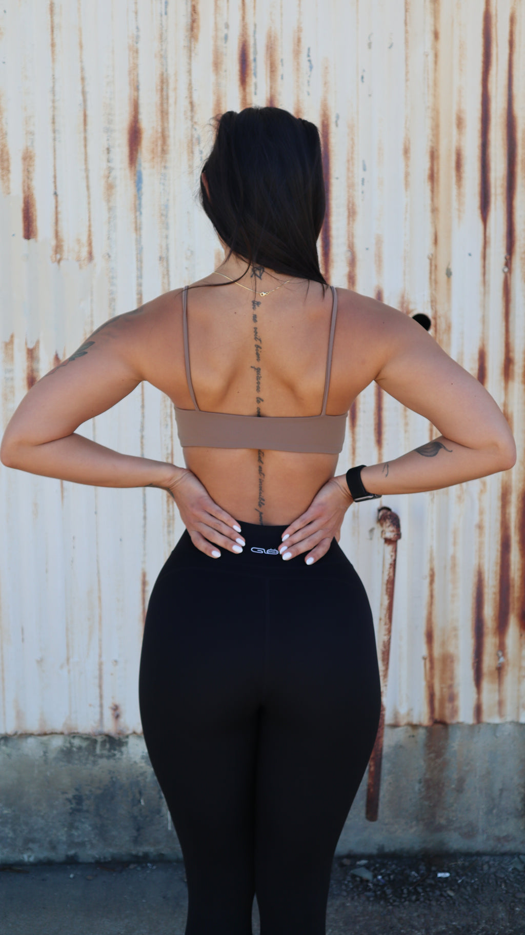 Everywear Sports Bra in Almond - Inner Glö Apparel