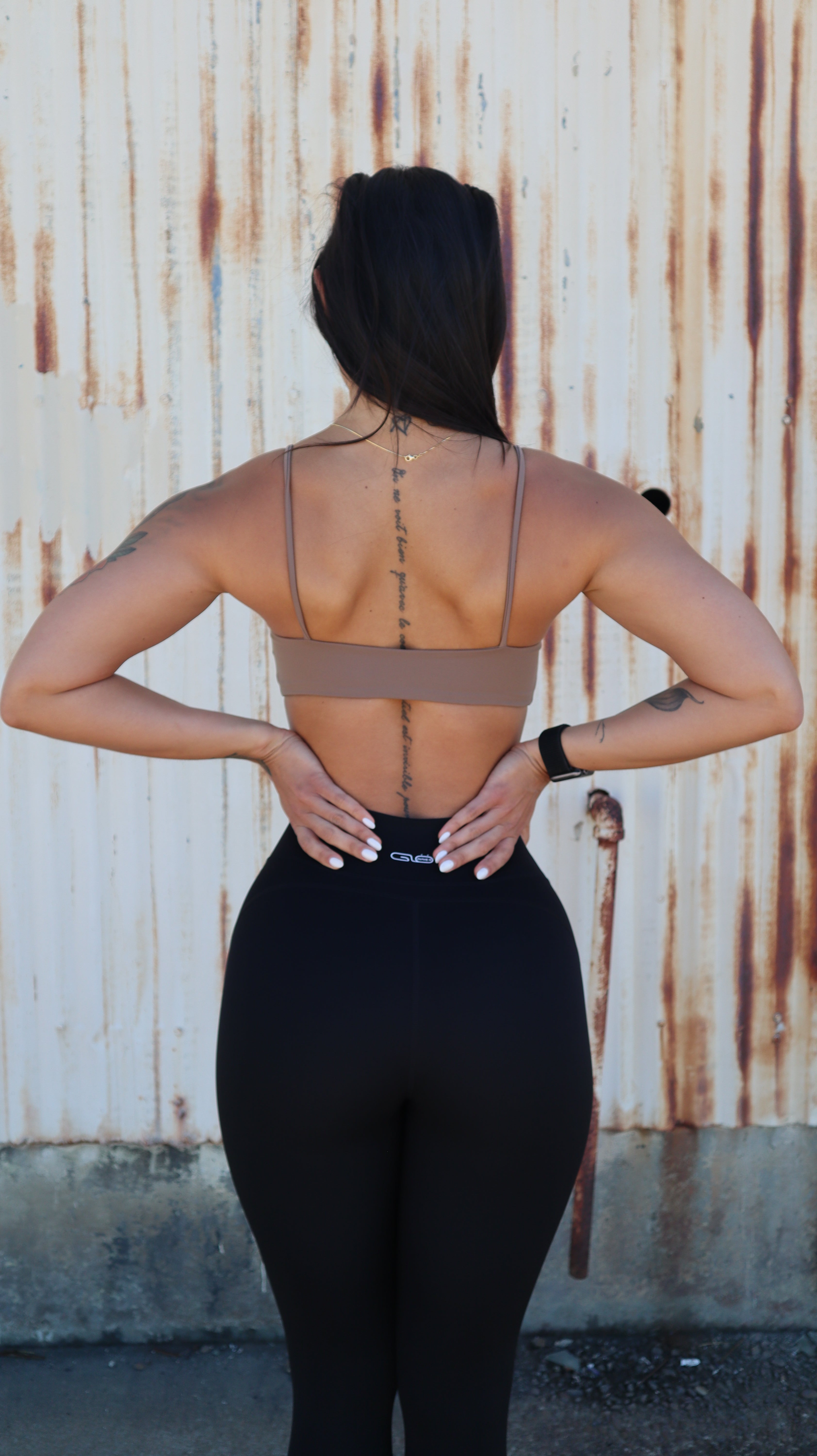 Everywear Sports Bra in Almond - Inner Glö Apparel
