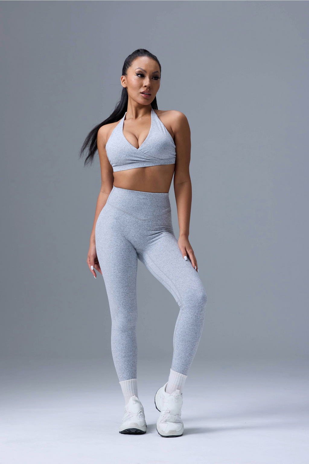 Contour Legging in Marl Grey