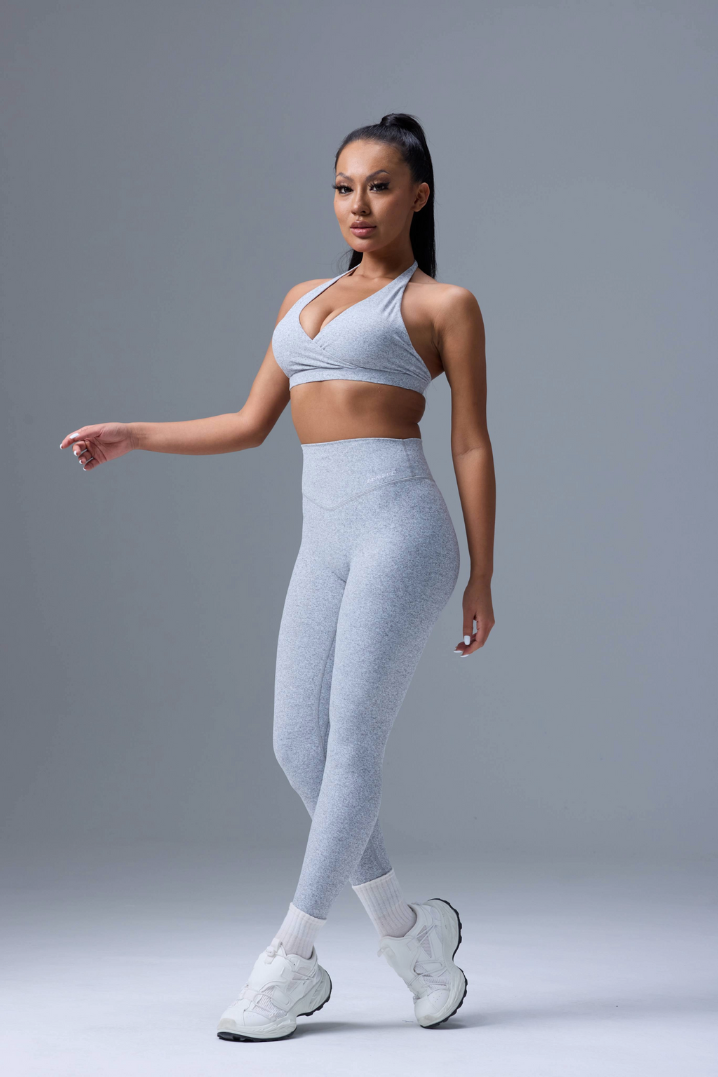 Contour Legging in Marl Grey