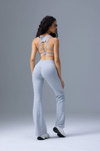 Contour Flare Pants in Marl Grey
