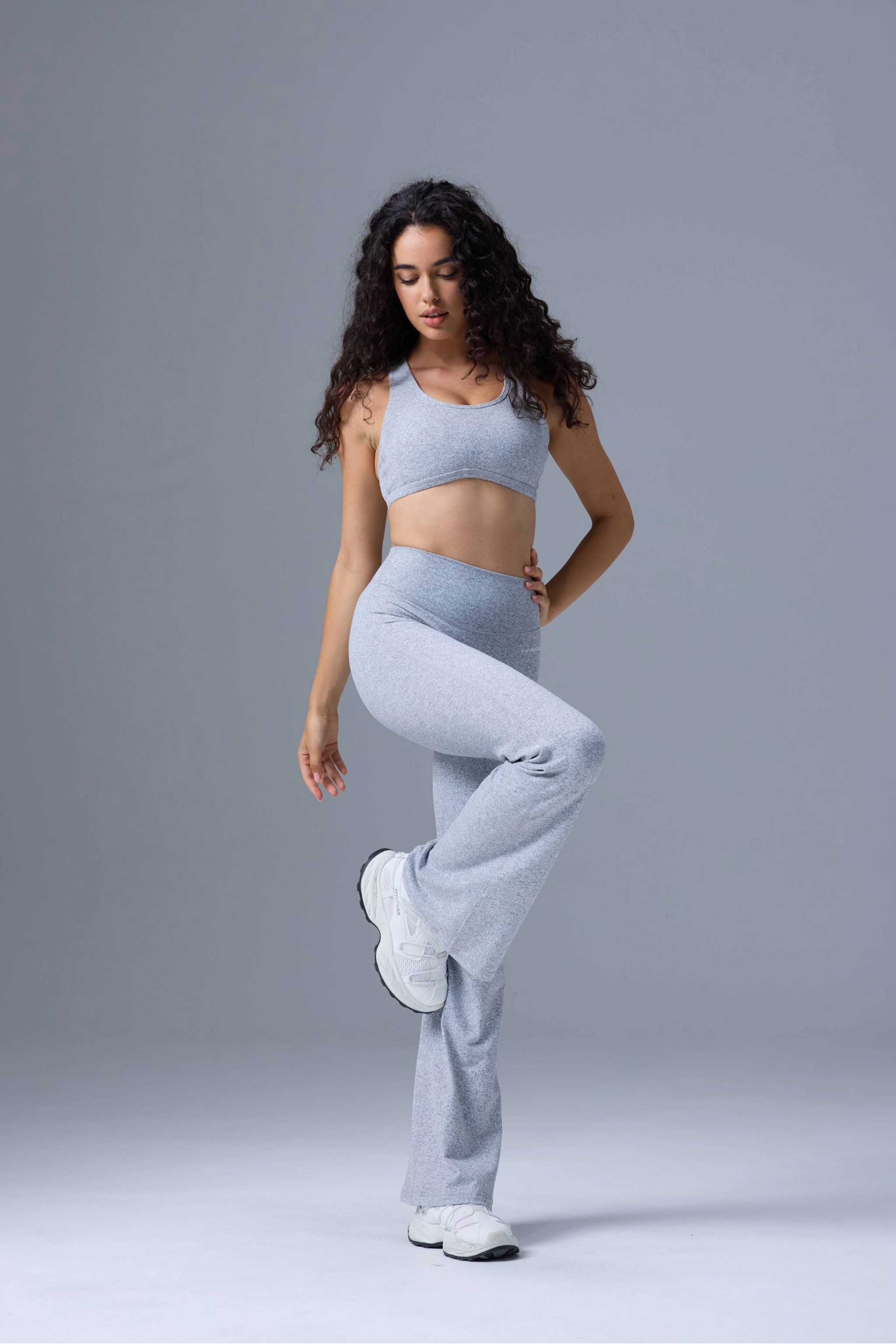 Contour Flare Pants in Marl Grey