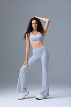 Contour Flare Pants in Marl Grey