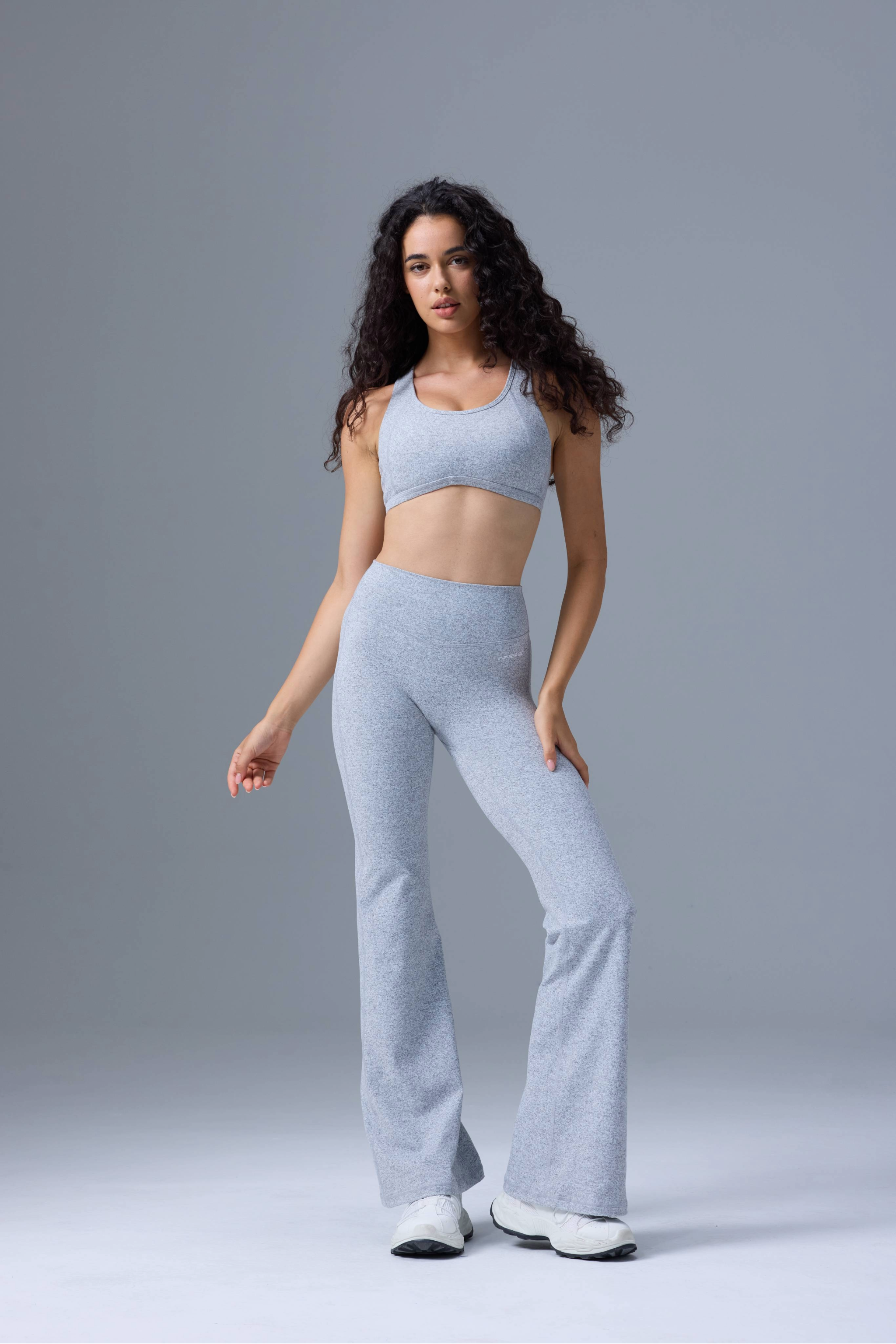 Contour Flare Pants in Marl Grey