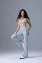 Contour Flare Pants in Marl Grey