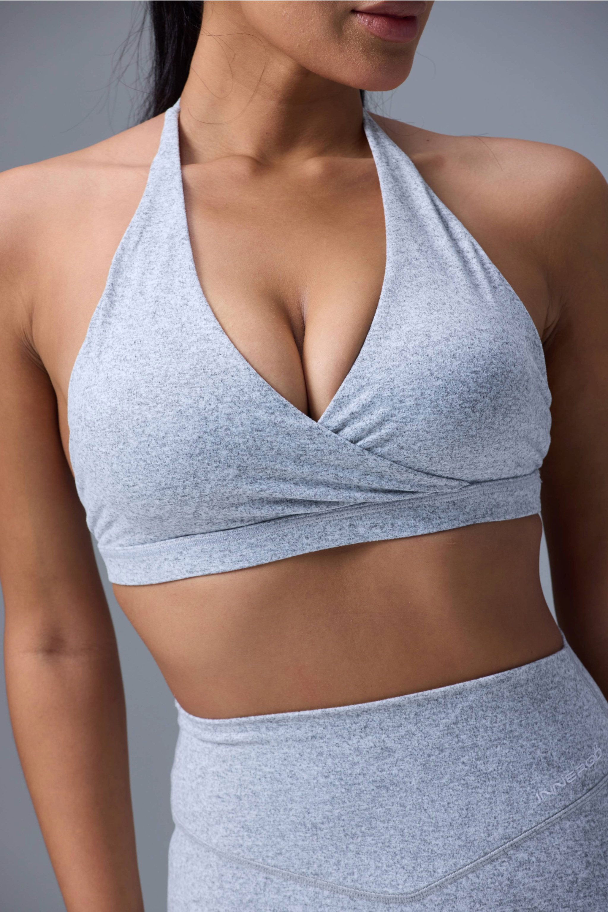 Ease Halter Top in Marl Grey