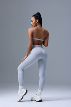 Ease Halter Sports Bra in Marl Grey