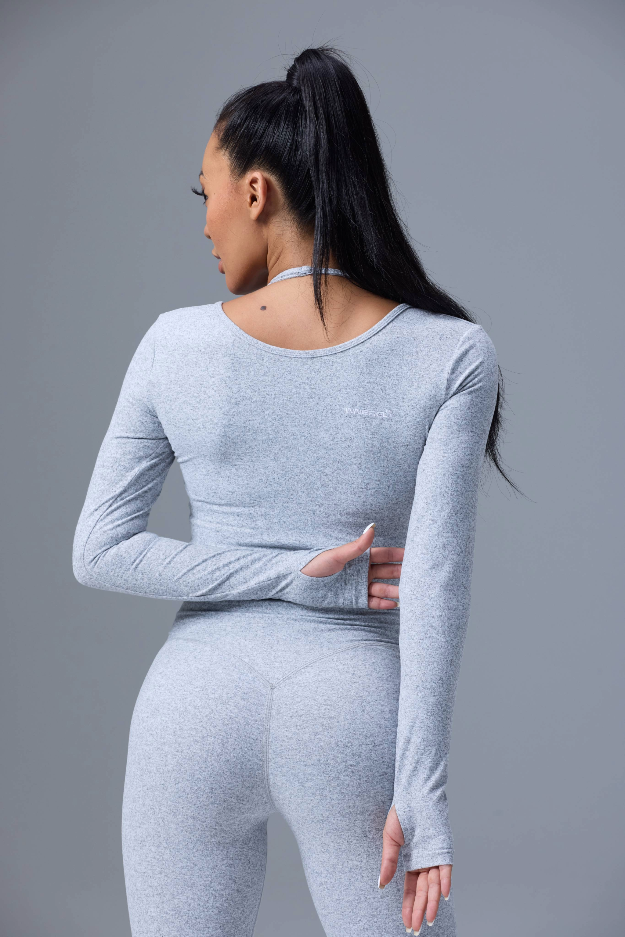 2-way Long Sleeve in Marl Grey