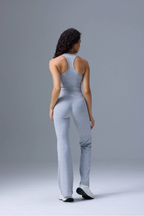 Cropped Tank in Marl Grey
