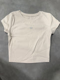 Cropped Tee in vanilla cream