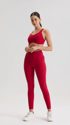 Reform Sports Bra in Cherry Red