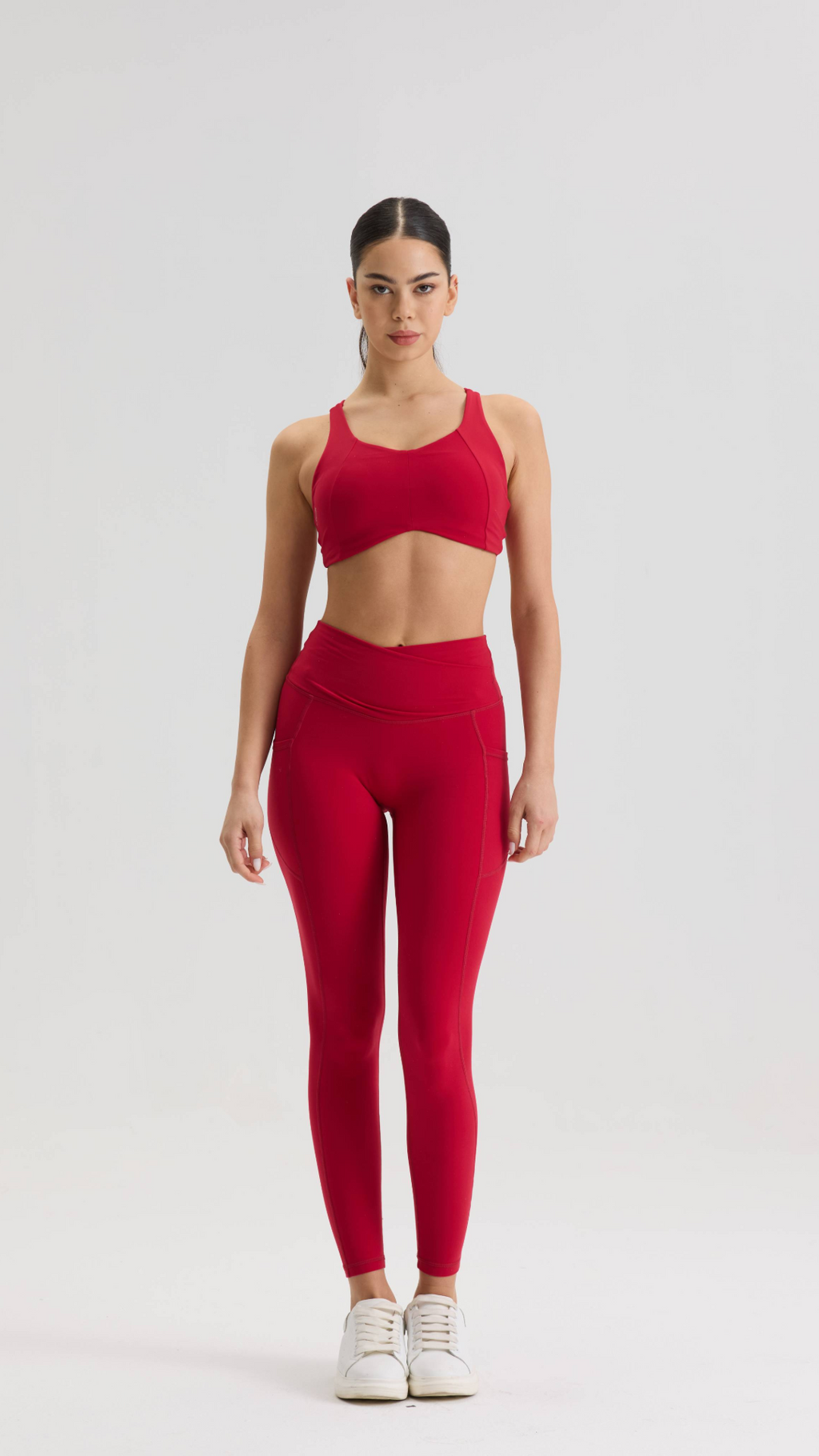 Reform Sports Bra in Cherry Red