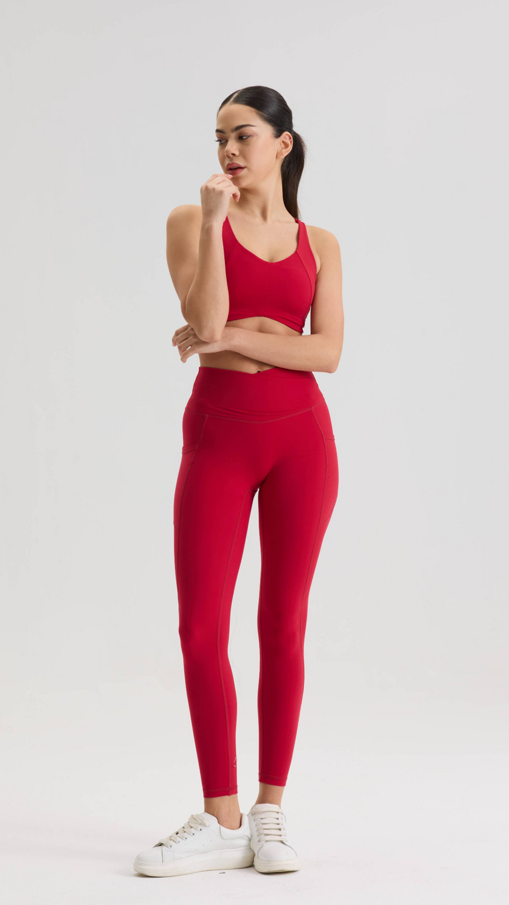 Reform Sports Bra in Cherry Red