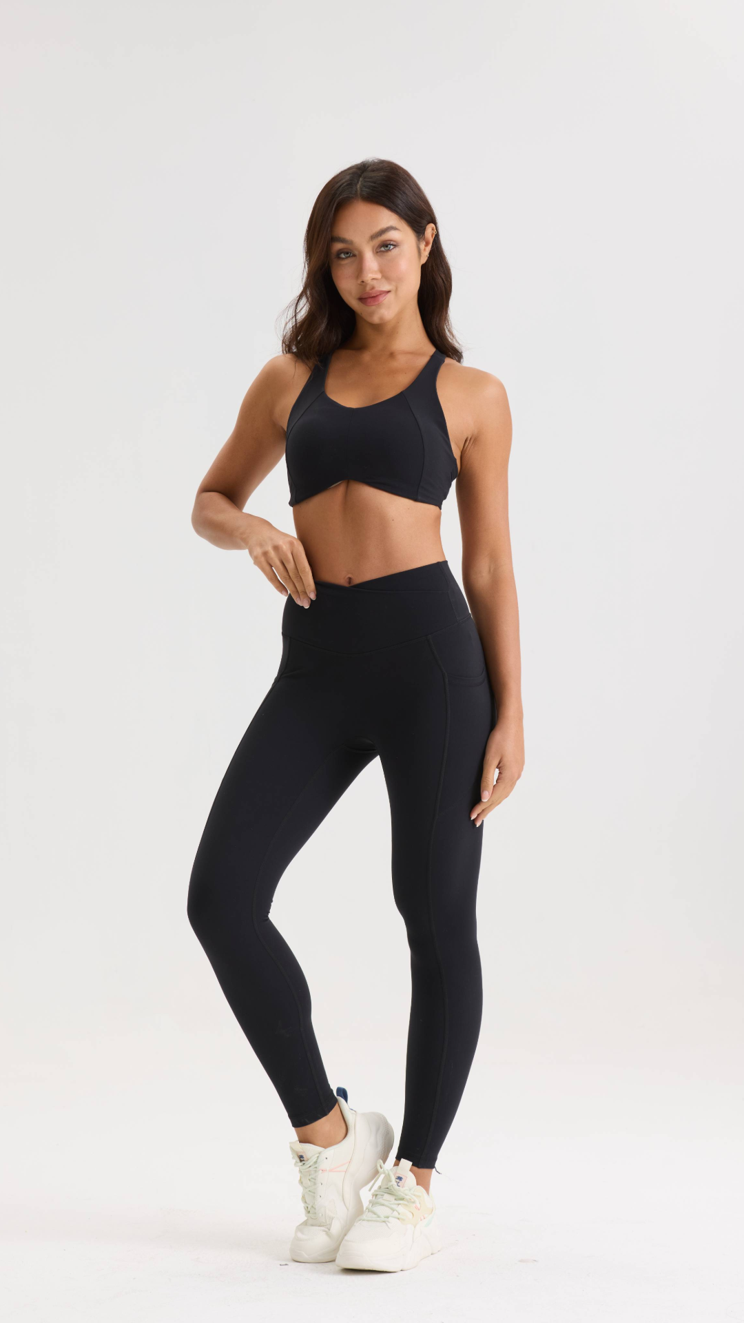 Bliss Cross Contour Leggings in Black
