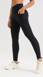 Bliss Cross Contour Leggings in Black