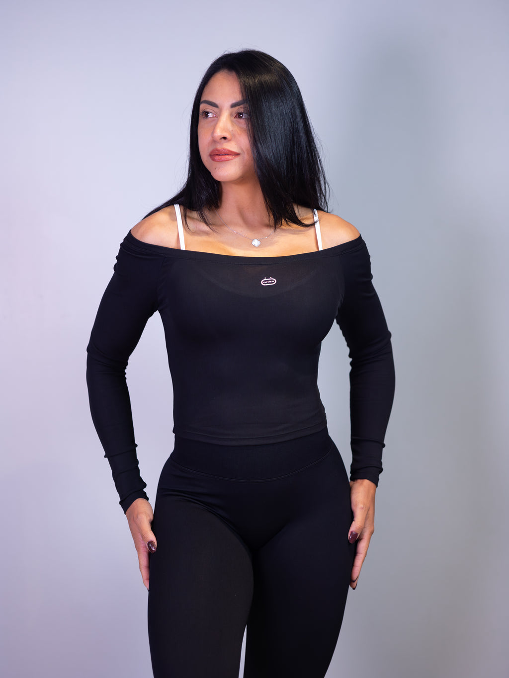 Off-Shoulder Cover in Black