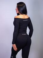 Off-Shoulder Cover in Black